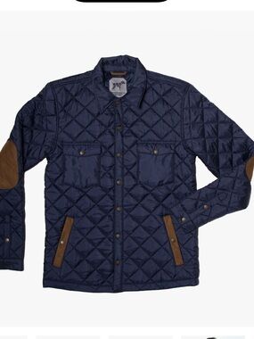 Navy quilted Paxton Shacket lightweight jacket XL EUC
